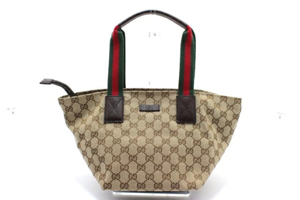 Gucci Handbag GG Canvas Leather Sherry